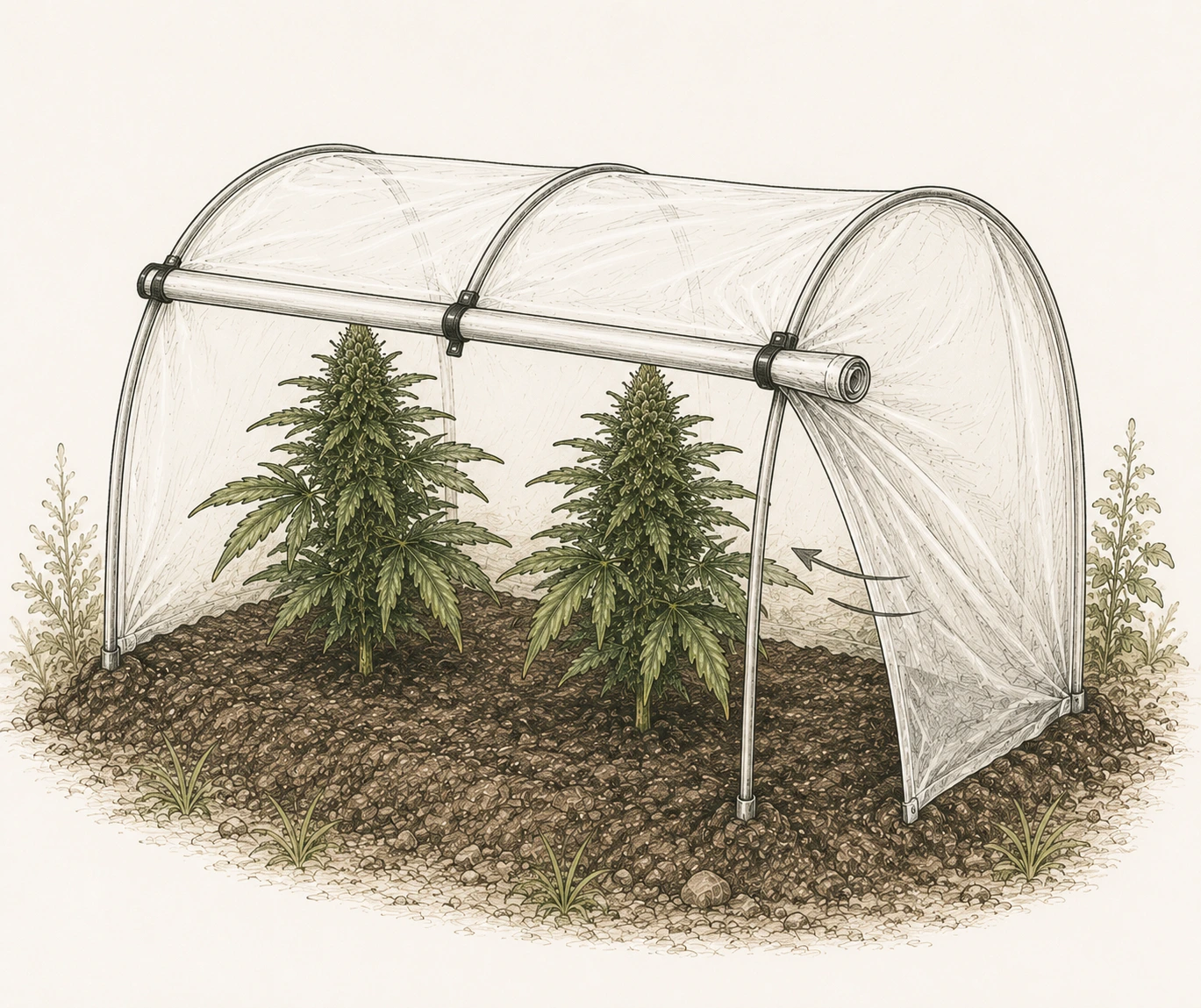 Cannabis Windschäden erkennen