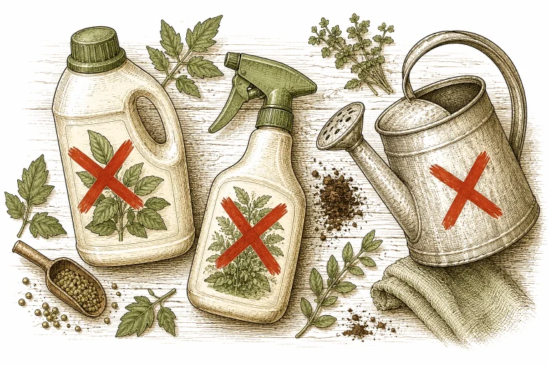 Cannabis living soil warning symbols for products to avoid