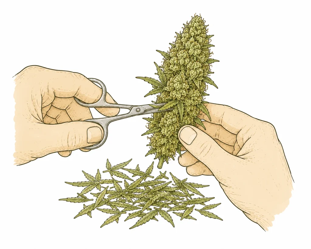 Cannabis trimmen: Buds nach der Ernte maniküren