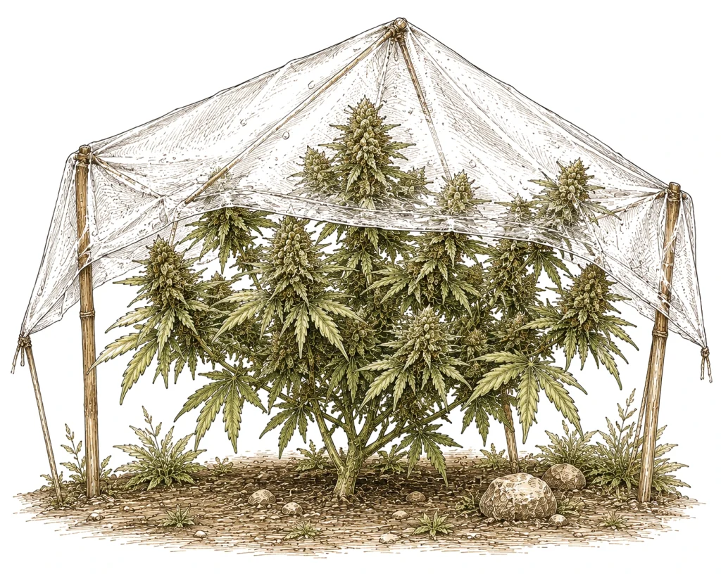 Cannabis Outdoor Regenschutz