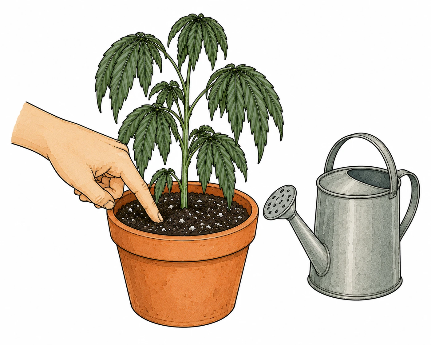 Cannabis überwässert