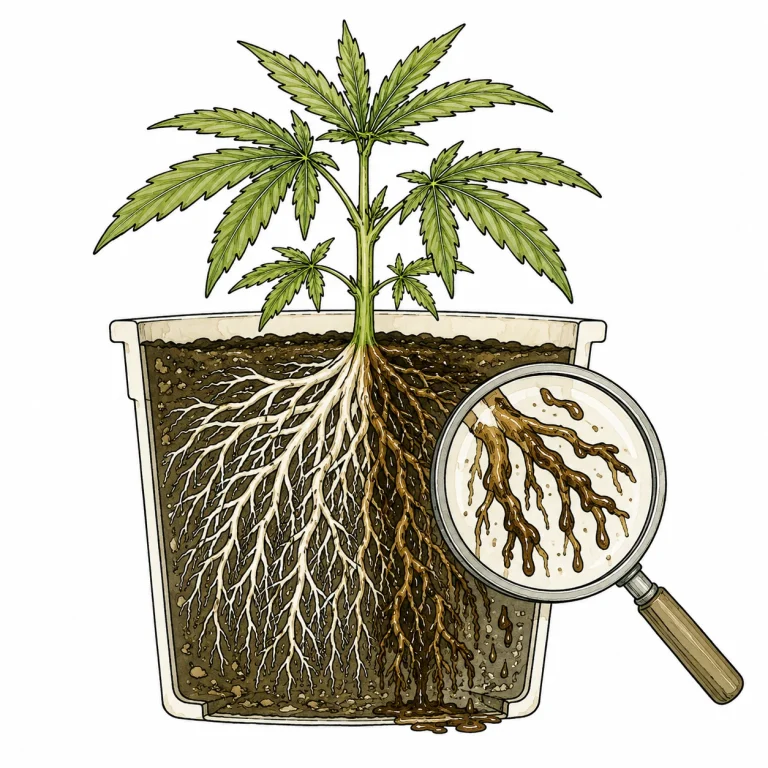 Identifying cannabis root rot