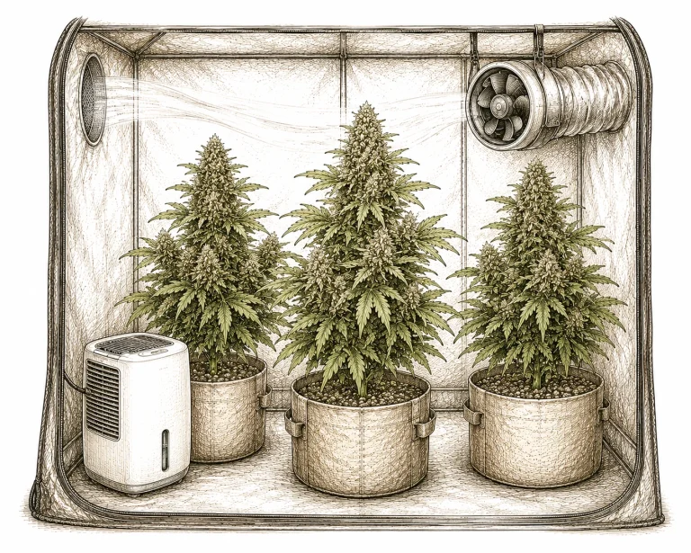 Luftfeuchtigkeit Cannabis Entfeuchter Blütephase Schimmelschutz