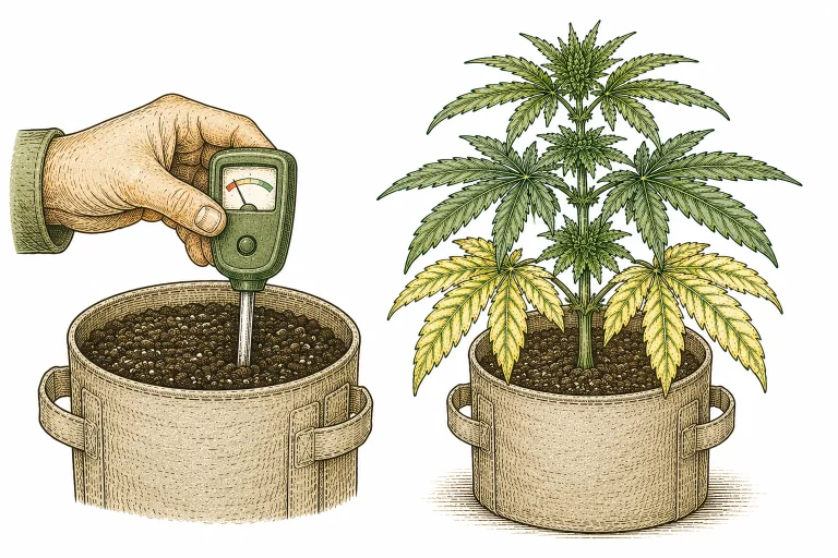 Magnesiummangel Cannabis Ursache – falscher pH-Wert sperrt Magnesiumaufnahme