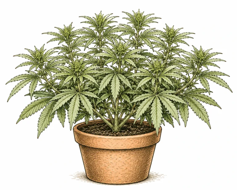 Fimming bei Cannabis, Bild 7 — FIMing funktioniert bei Indica-, Sativa- und Autoflowering-Pflanzen gleichermaßen, auch wenn die Wuchsform variiert