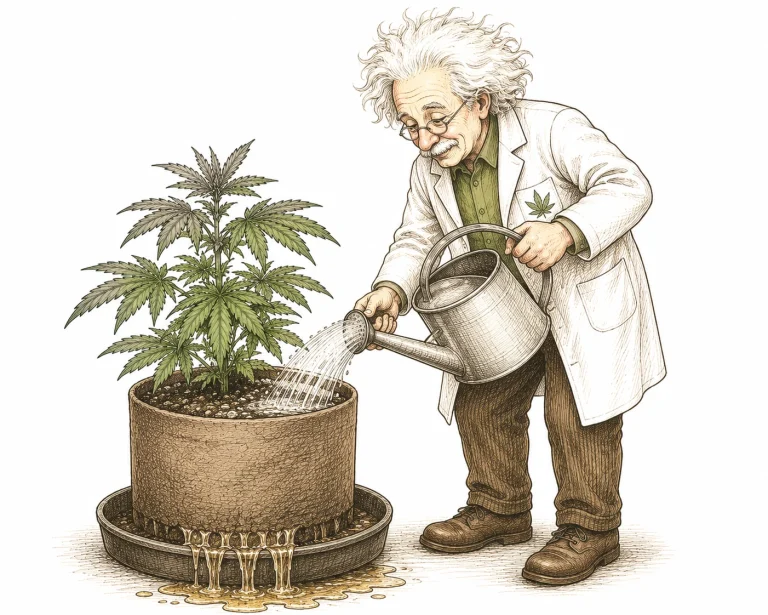 Flushing cannabis nutrients: a flush against salt buildup