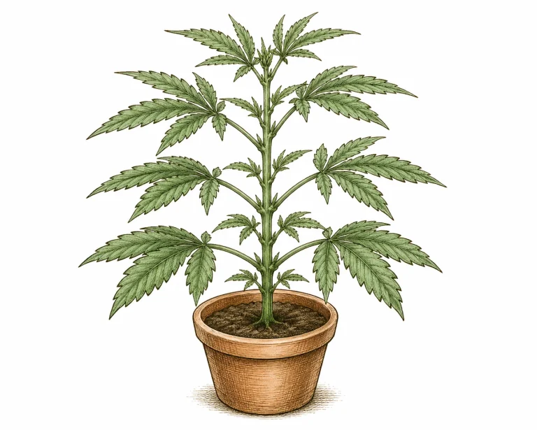 Cannabis mainlining image 2: the ideal time to start mainlining is at five to six visible nodes