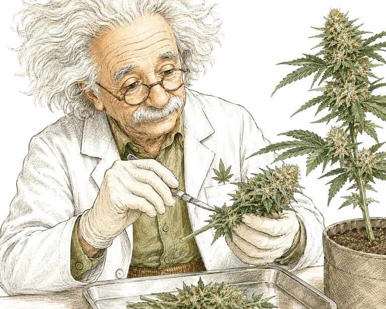 Cannabis monster cropping image 2 — The clone is cut straight from a flowering branch