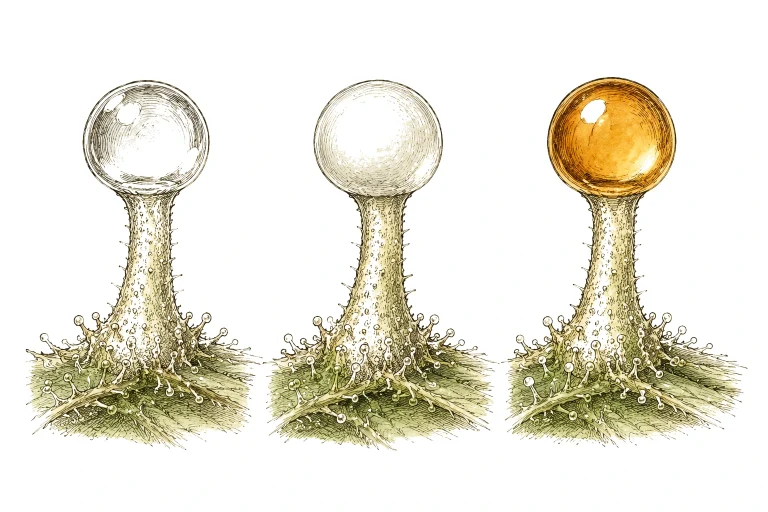 Cannabis zu früh ernten Trichome klar milchig bernsteinfarben Vergleich