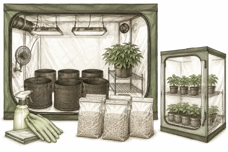 Root aphids on cannabis: clean grow tent with freshly disinfected pots
