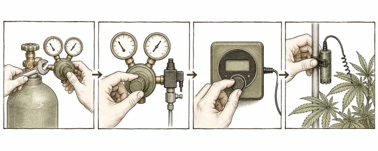 Setting up a CO2 system for a cannabis grow step by step