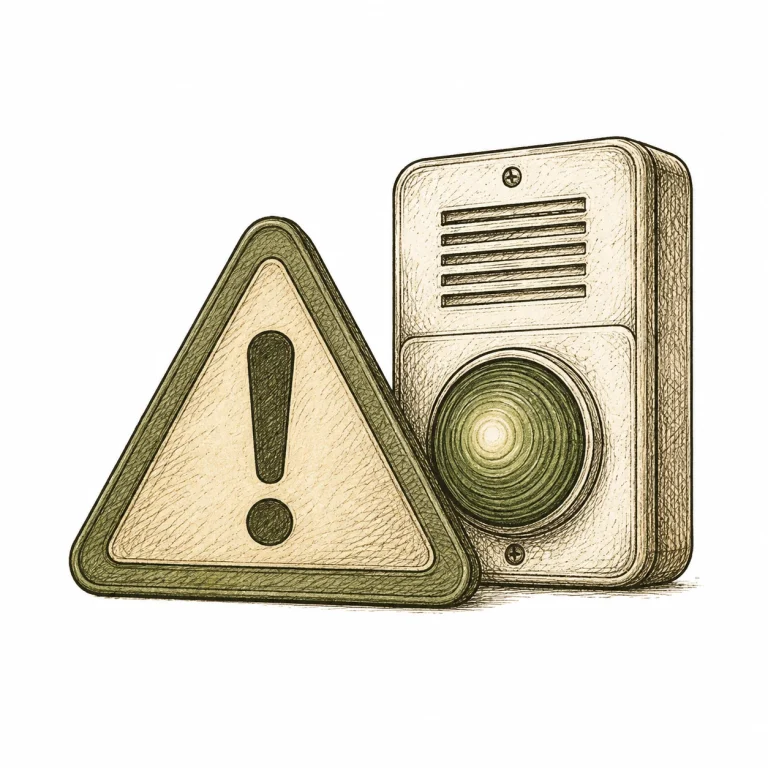 CO2 safety gear in a grow room: warning sign and CO2 alarm