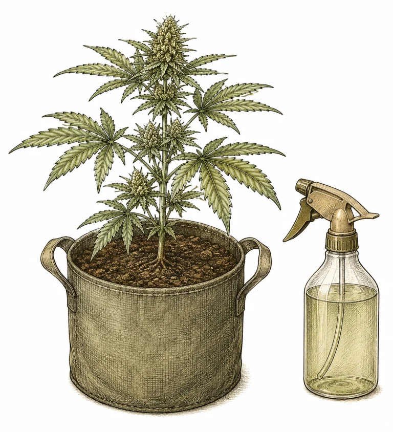 Bacillus thuringiensis Lösung gegen Raupen an Cannabis im Freiland sprühen