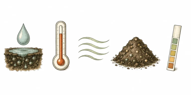 Risikofaktoren für Fusarium-Befall bei Cannabis als Icon-Übersicht
