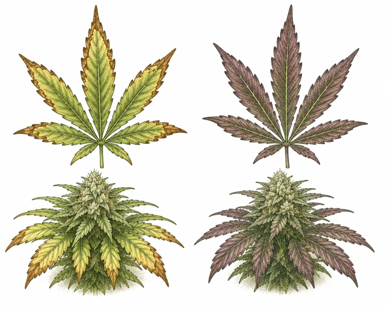 Kaliummangel vs. Phosphormangel Cannabis Blüte Vergleich
