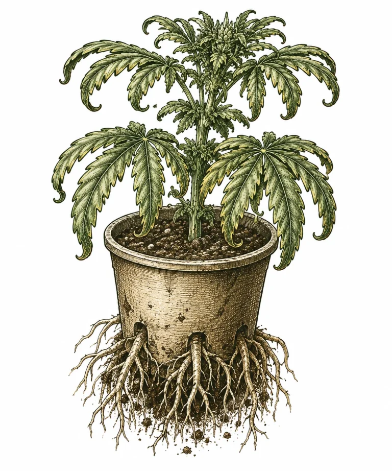 Measuring the pH of the growing medium for cannabis claw leaves