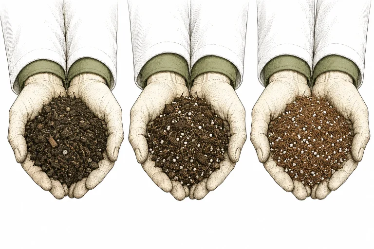 Growing media compared: soil, cannabis mix, coco-perlite