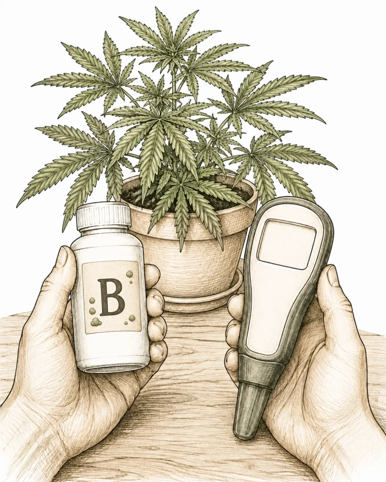 Boron toxicity in cannabis caused by trace element nutrients