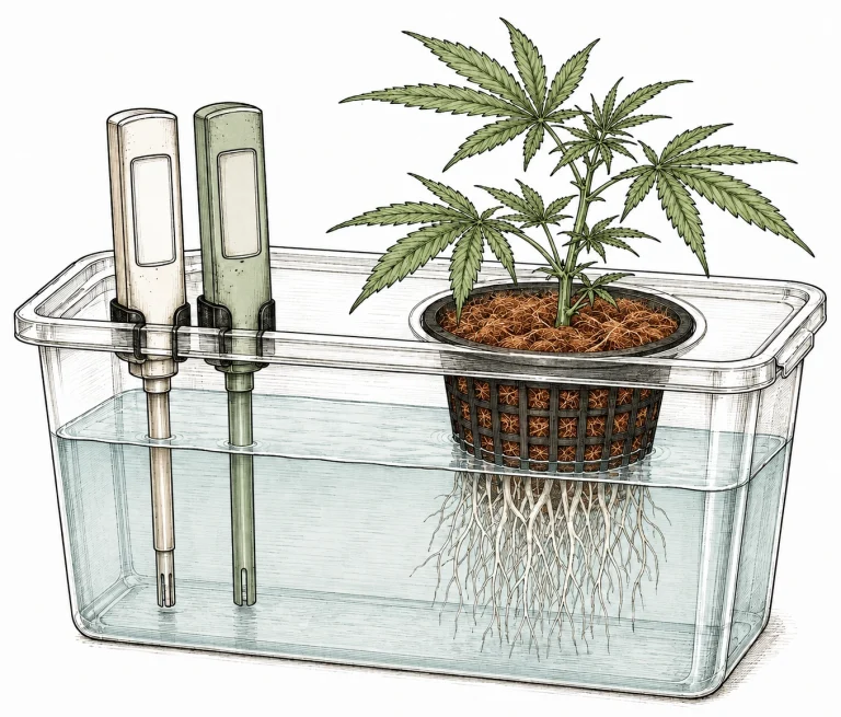 Calcium excess in cannabis grown in hydroponics and coco coir