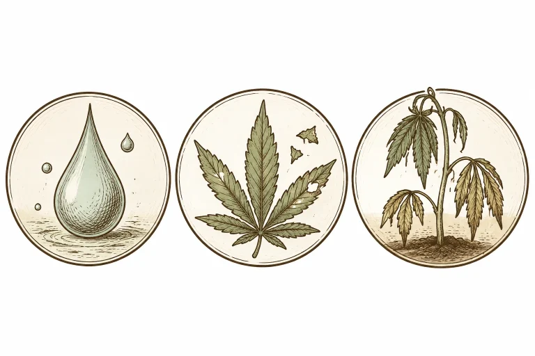 Main causes of bacterial leaf spot on cannabis: moisture and wounds