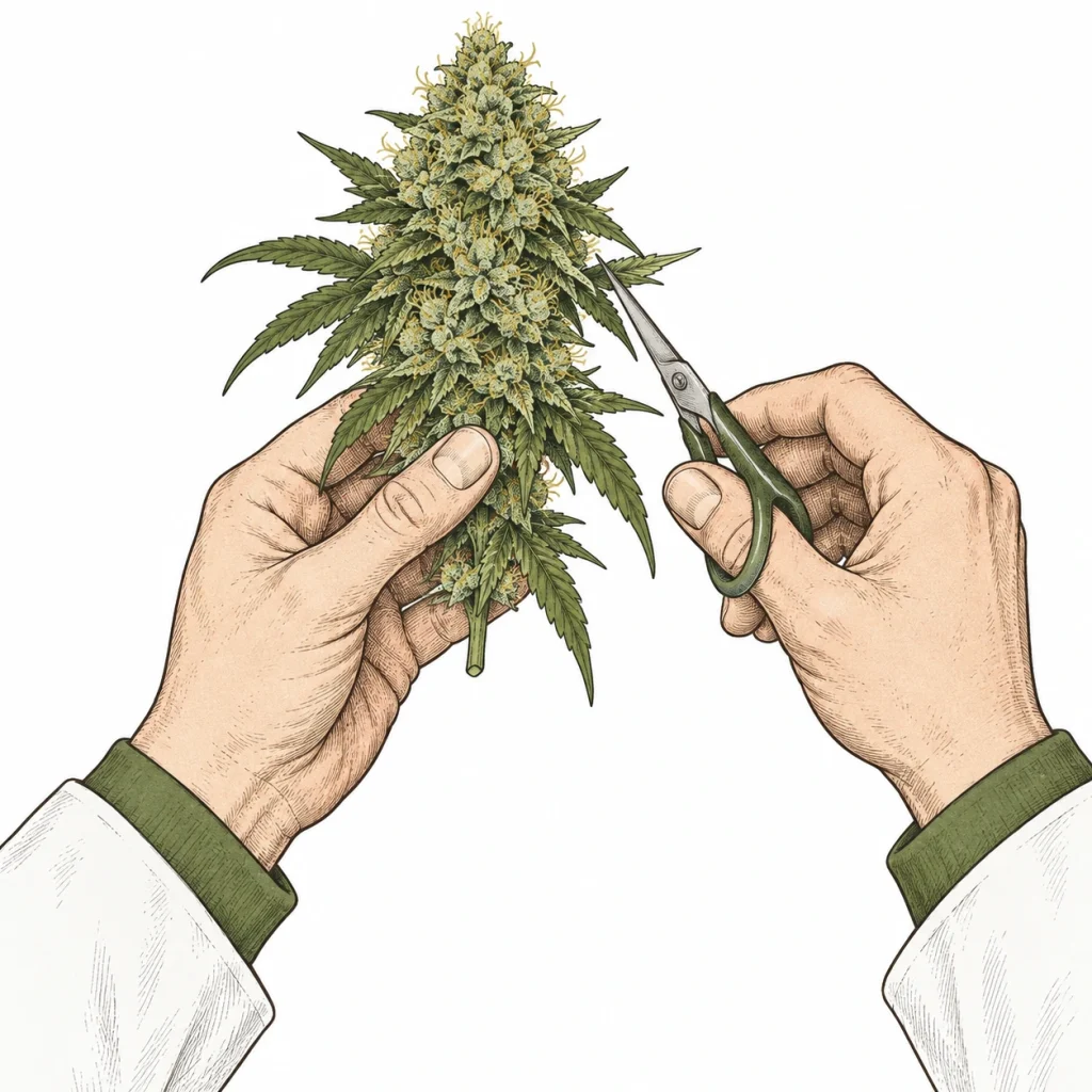Cannabis trimmen Vorbereitung