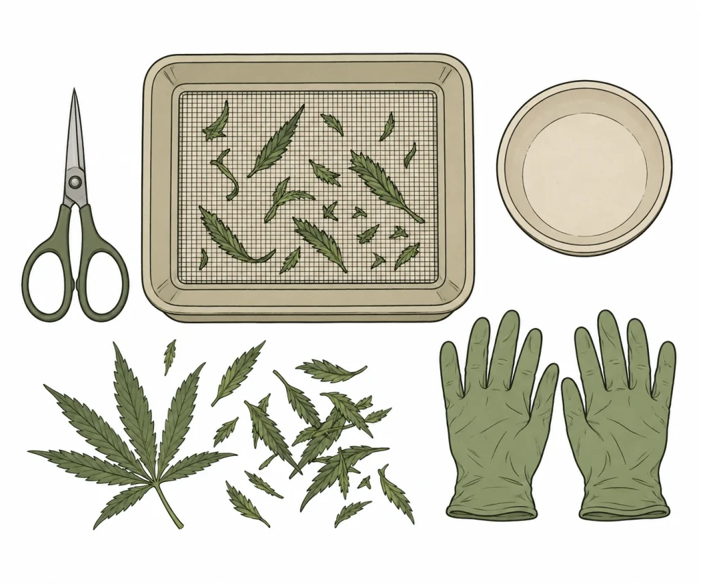 Cannabis trimmen Werkzeug