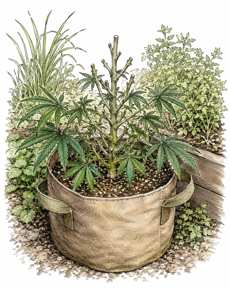 Cannabis Reveg: Teilernte Blätter bewusst belassen