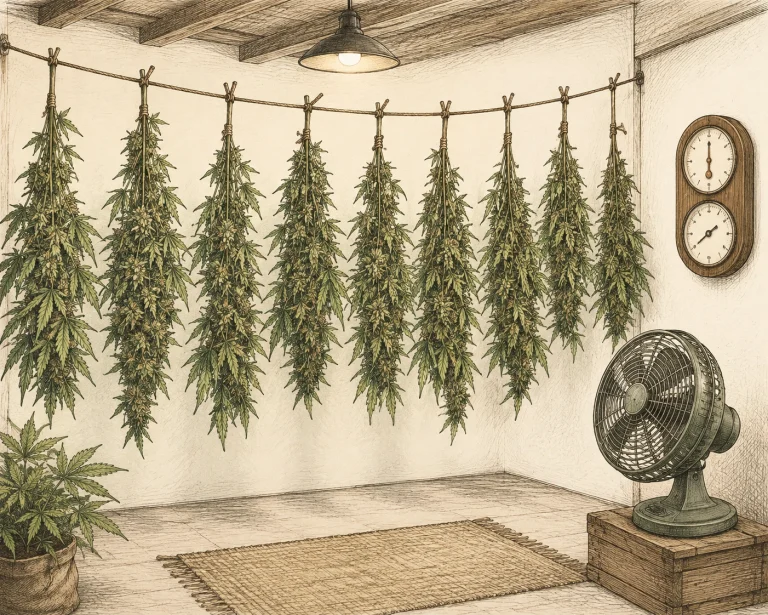 Cannabis riecht nach Heu idealer Trockenraum