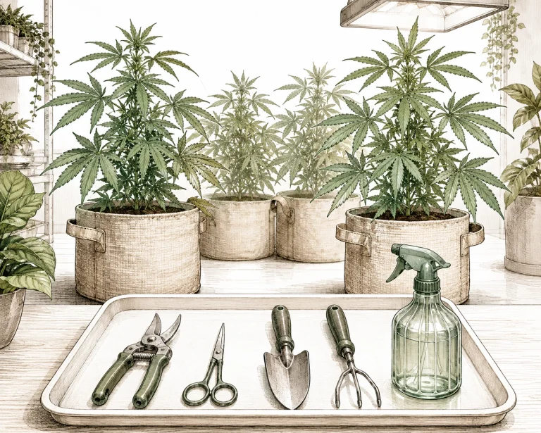 Scale insects on cannabis: clean grow room and disinfected tools