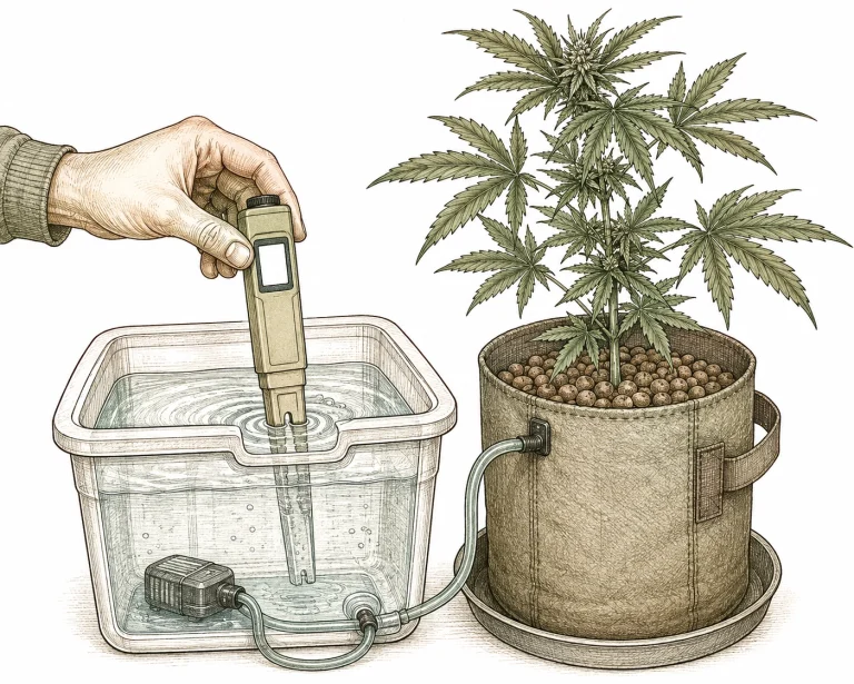 Cannabis iron toxicity prevention: measuring pH in a hydroponics setup