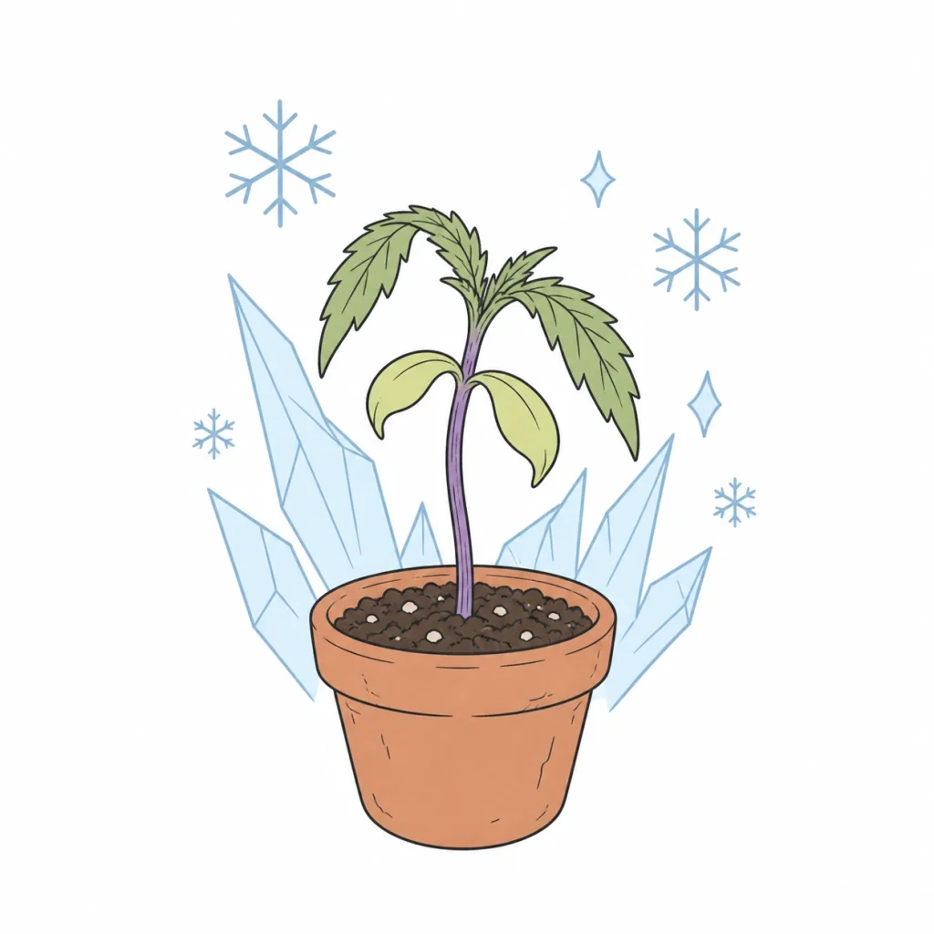 Cannabis Frost und Kältestress erkennen