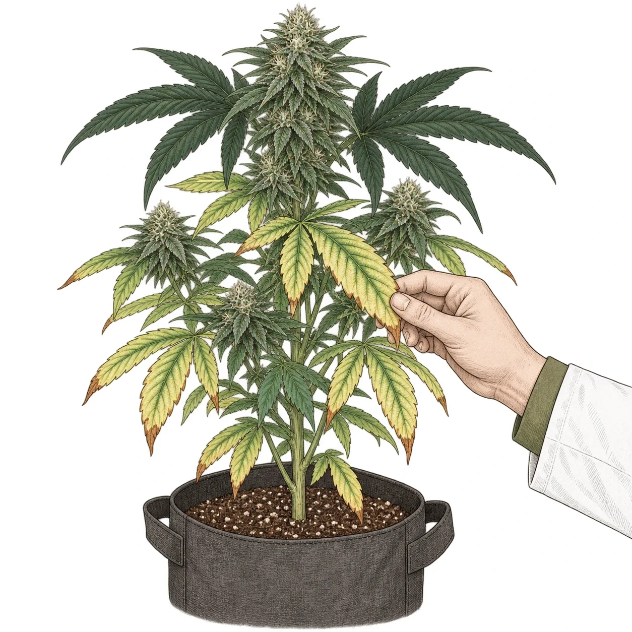 Cannabis phosphorus toxicity