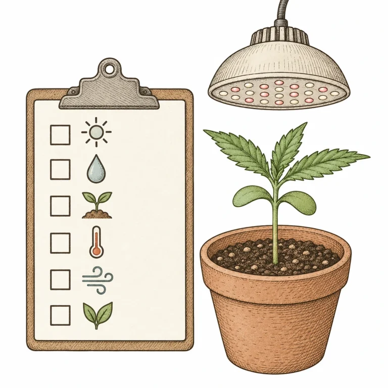 Cannabis Sämling Probleme Diagnose Checkliste