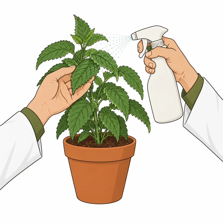 Cannabis Schädlinge bekämpfen: Neemöl-Behandlung mit der Sprühflasche