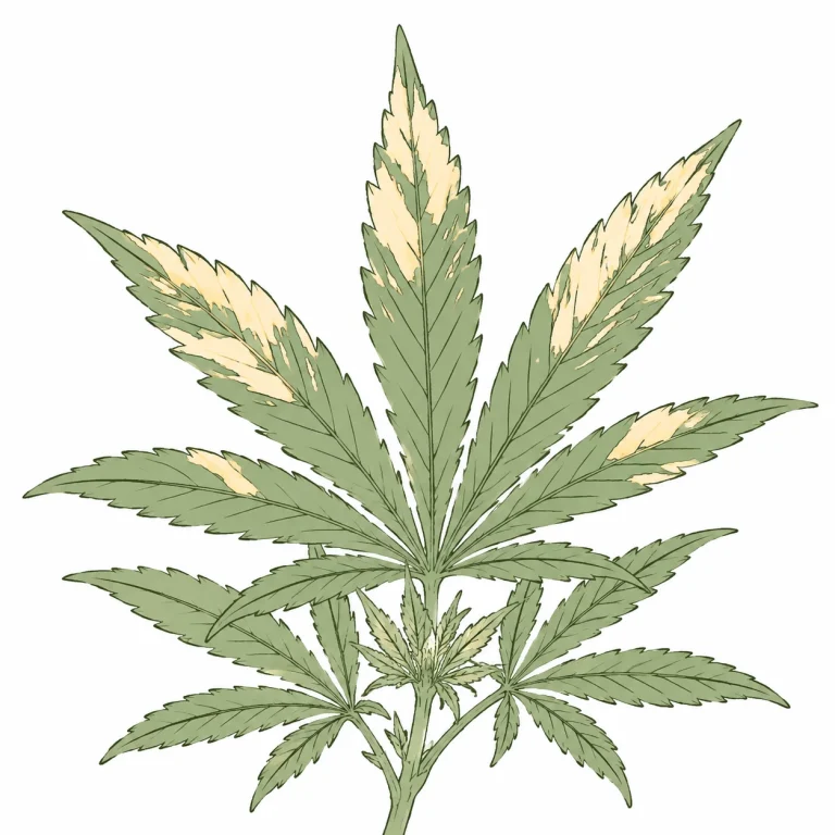 Cannabis Sonnenbrand obere Blätter ausgebleicht papierartig trocken