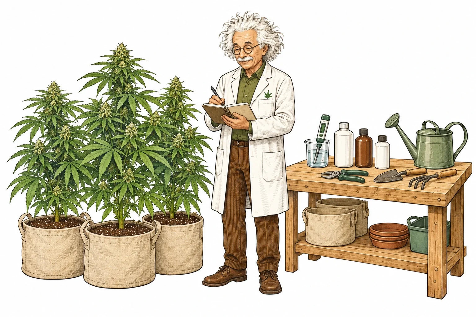 Stickstoffmangel Cannabis vorgebeugt gesunde Pflanzen Indoor PlantMentor